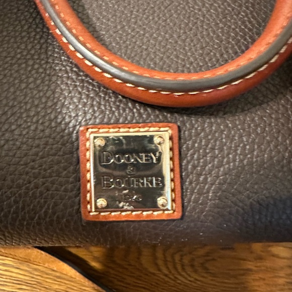 Dooney & Bourke Black and Tan Satchel - Picture 6 of 8